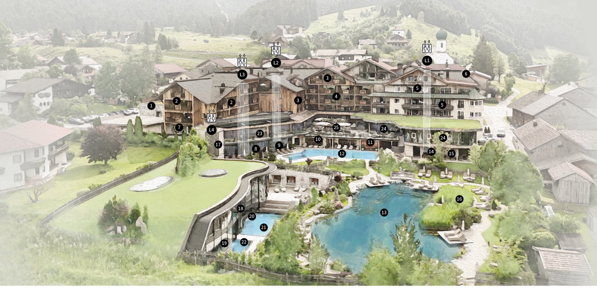Hotel und Resortplan Wellnesshotel Der Engel in Grän im Tannheimer Tal