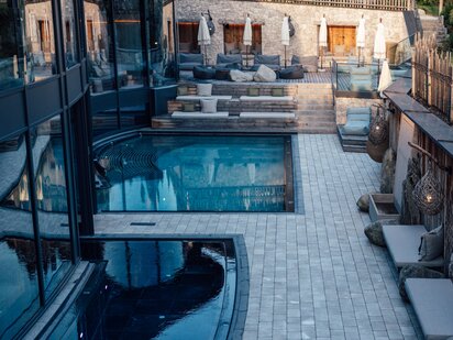 Spa terrace at Wellnesshotel Der Engel in the Tannheimer Tal