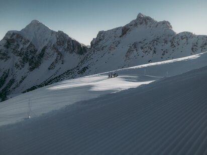 Frisch präparierte Skipiste Füssener Jöchle Tannheimer Tal