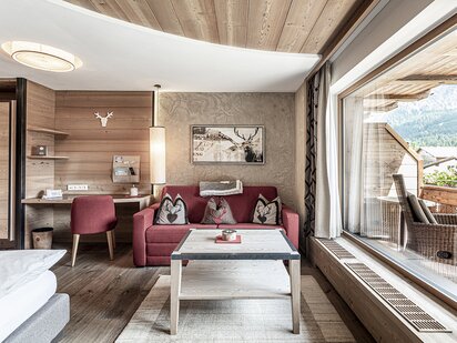 Kategorie Top Komfort Zimmer Alpenherz Ost Wohnbereich | Der Engel in Tirol