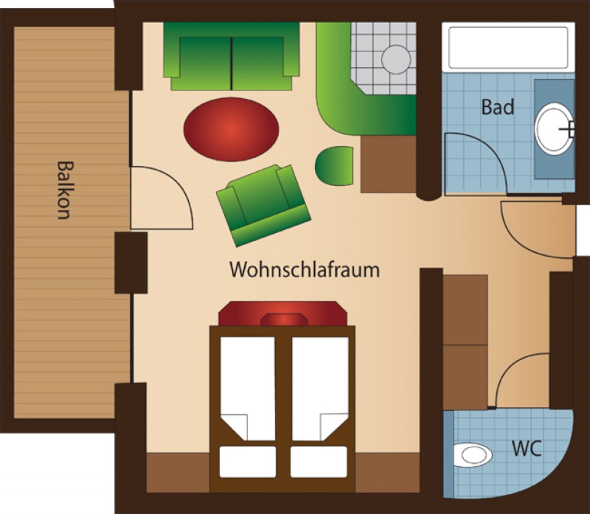 Kategorie Top Komfort Zimmer Aggenstein Zimmerplan | Der Engel in Tirol