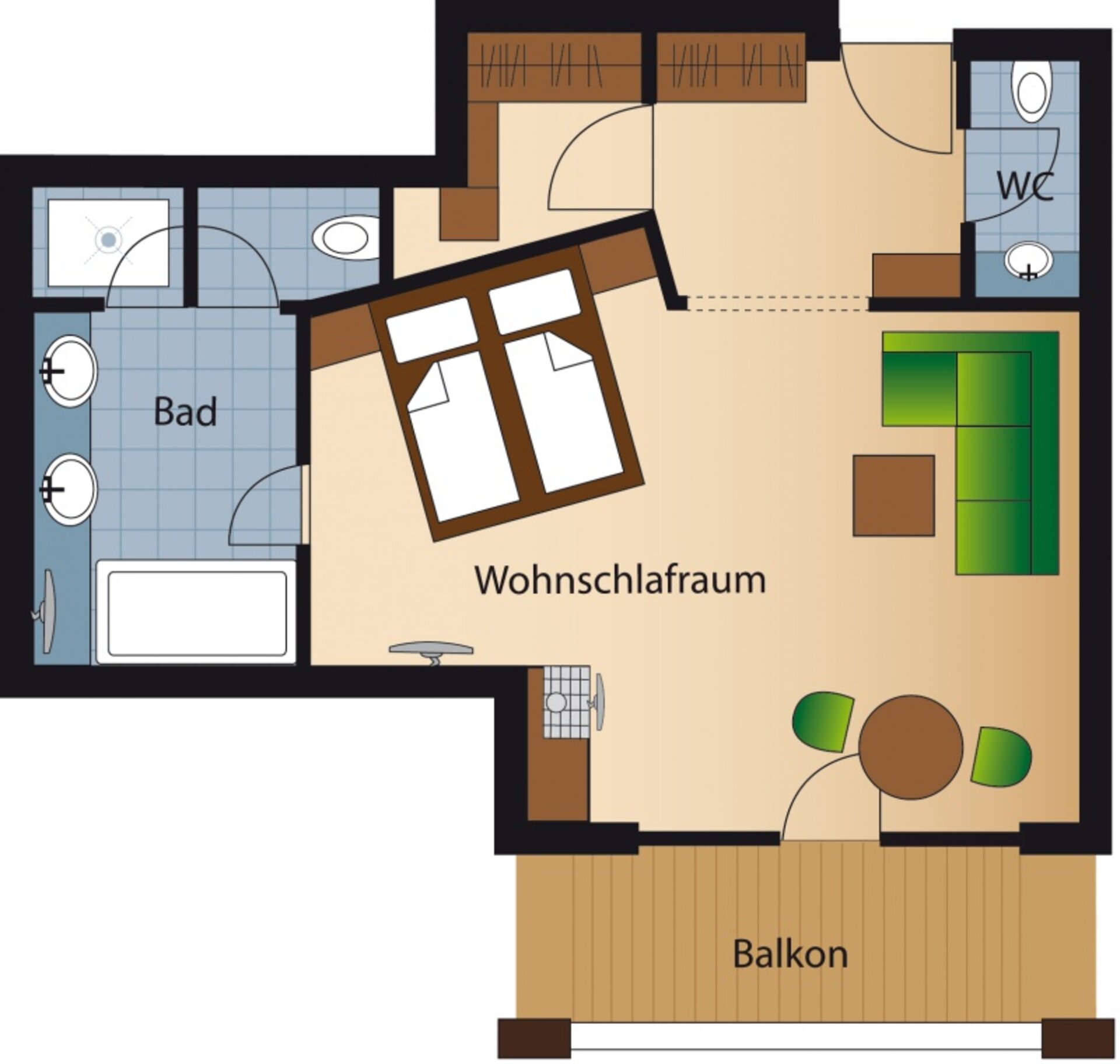 Zimmerplan Kategorie Bergglück Zimmer Deluxe Suite | Der Engel in Tirol
