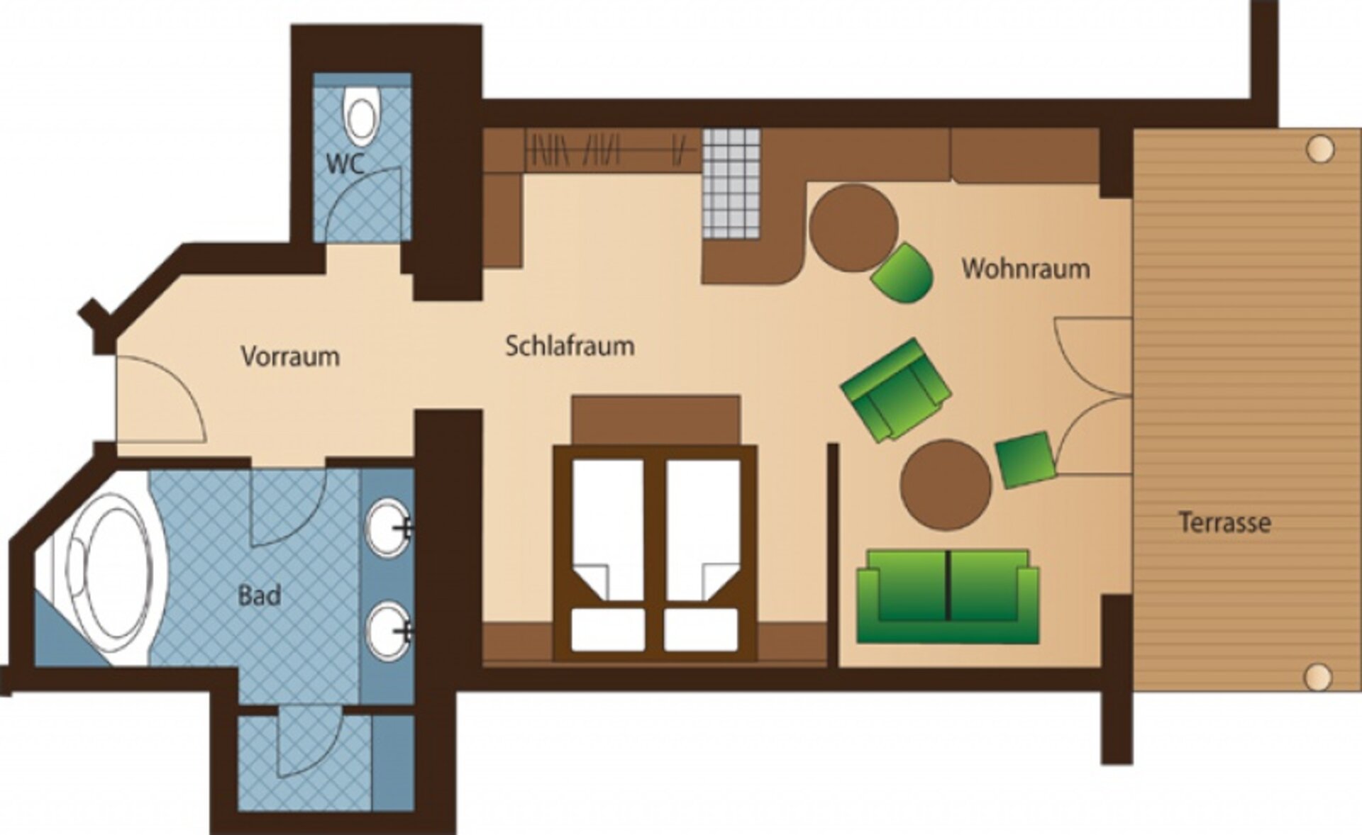 Kategorie Residenzen Zimmer Suite Zimmerplan