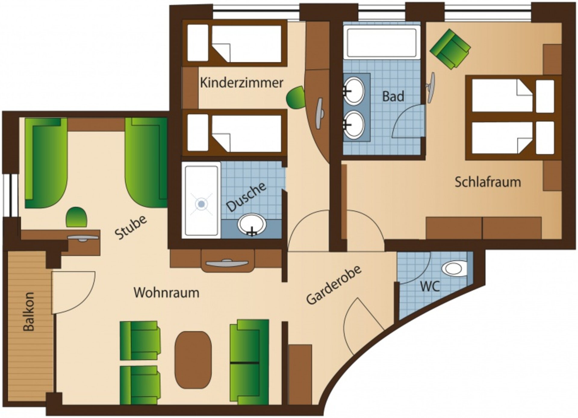 Kategorie Pure Tirol Zimmer Suite Himmlisch mit Kinderzimmer Zimmerplan | Der Engel in Tirol