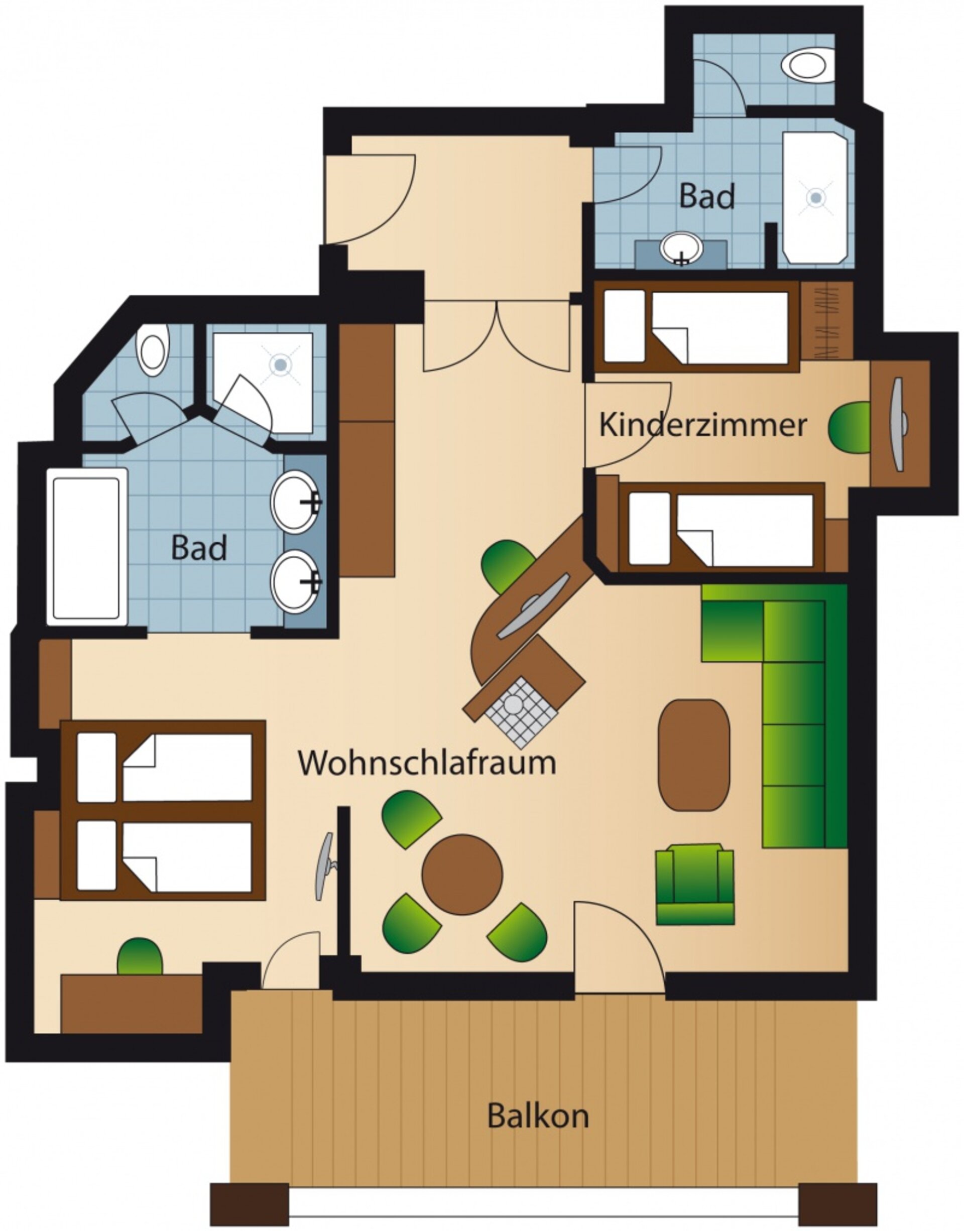 Kategorie Pure Tirol Zimmer Suite Traumblick mit Kinderzimmer Zimmerplan | Der Engel in Tirol