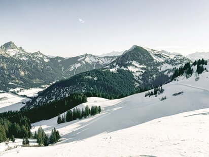 Skipiste im Skigebiet Tannheim Neunerköpfle