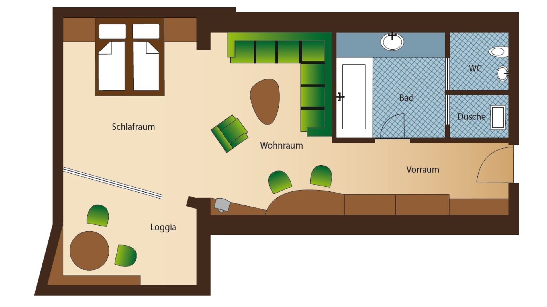 Junior Suite South – Grundriss