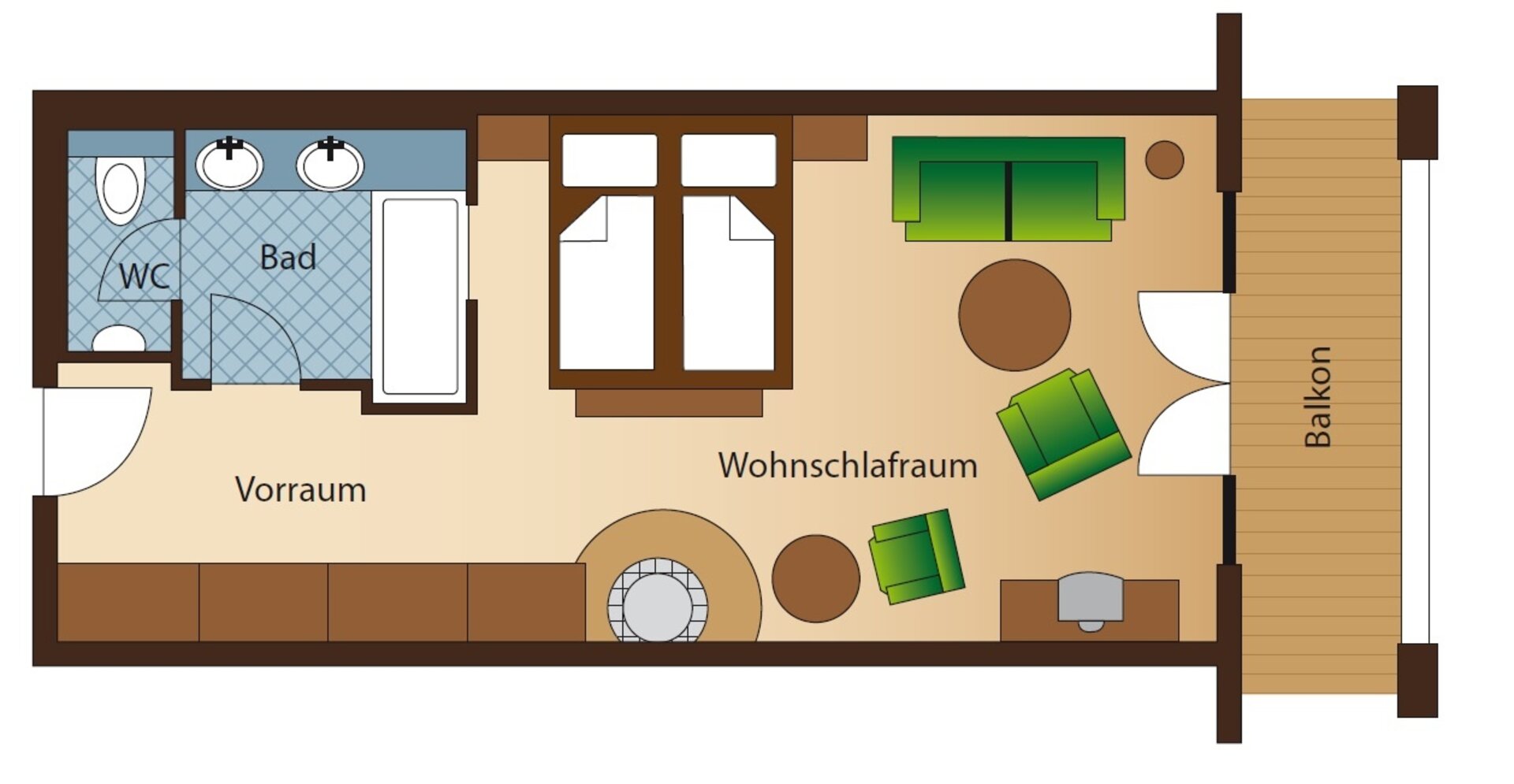 Top Komfortzimmer "Morgenrot" – Grundriss