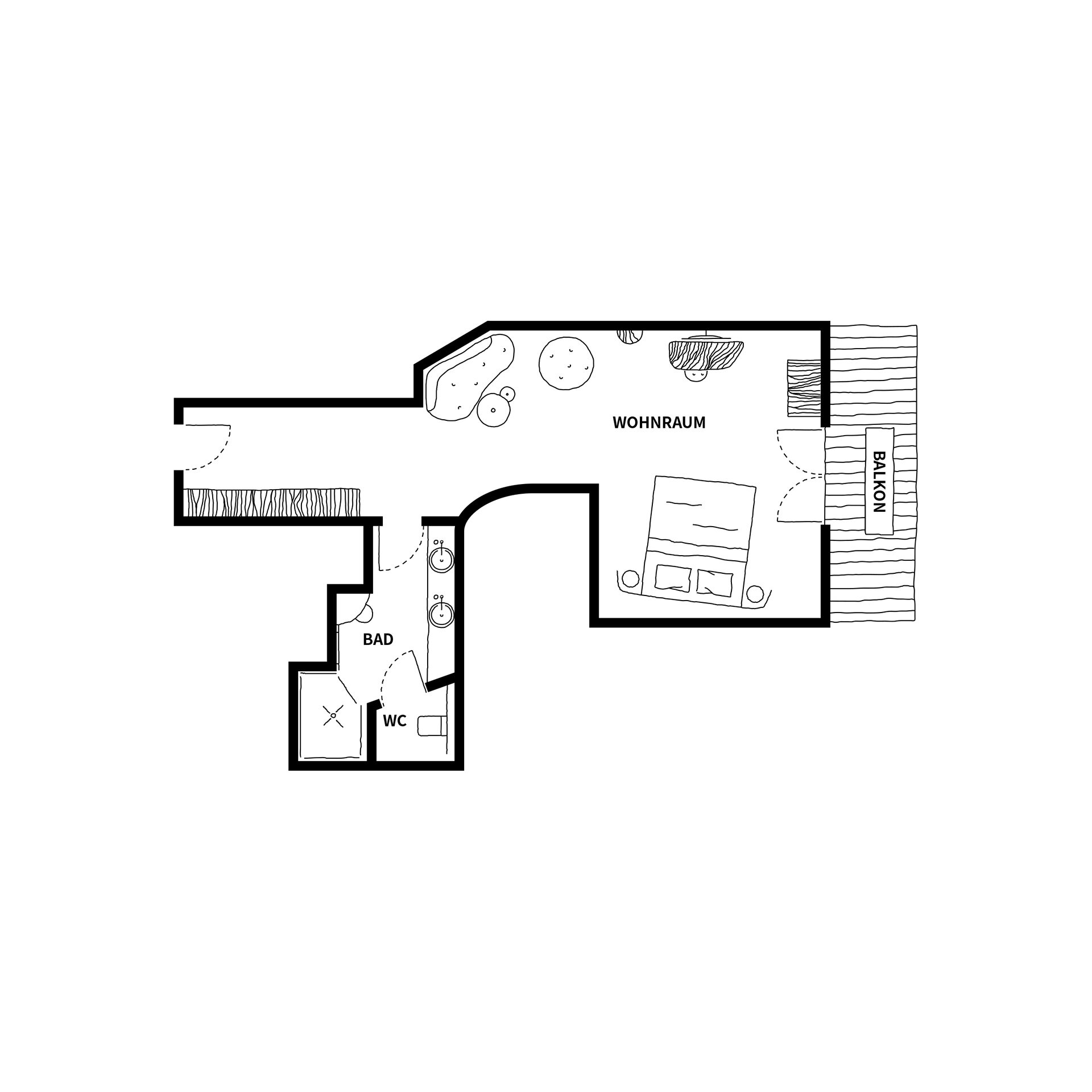 Junior Suite Unter'm Dach – Grundriss