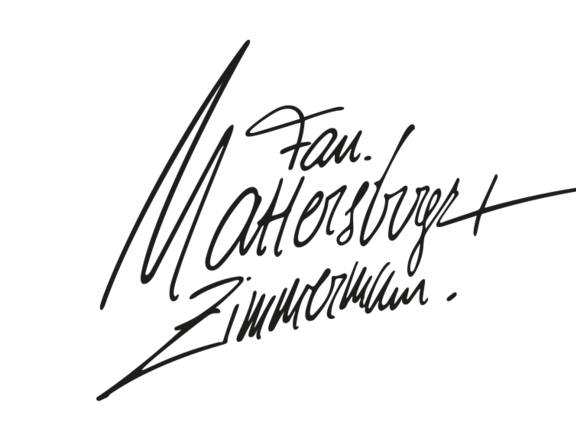 Unterschrift Familie Mattersberger Zimmermann, Signatur Gastgeber | Der Engel in Tirol